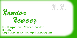 nandor nemecz business card